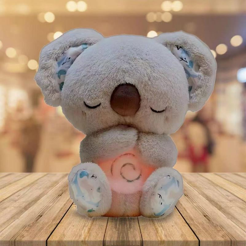 Anxiety Relief Plush Animal Breathing Doll Relief Plush Animal Baby Sound Machine ,With Music Lights and Rhythmic Breathing Movements