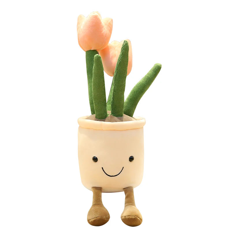 Charming 35Cm Tulip Flower Plushy Doll in Five Delightful Colors - Soft, Cute, and Washable!