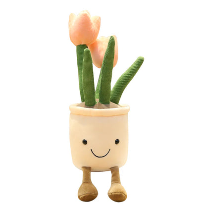 Charming 35Cm Tulip Flower Plushy Doll in Five Delightful Colors - Soft, Cute, and Washable!