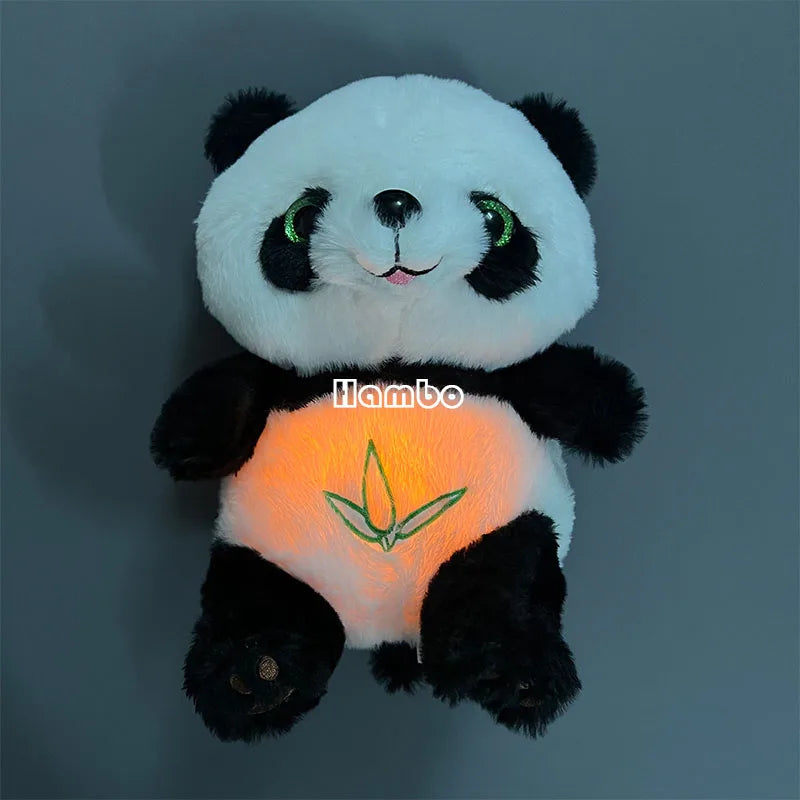 MINISO Newborn Breathing Bear Panda Soothing Musical Plush for Baby Sleep Companion Snuggle Anxiety Relief Teddy Doll Xmas Gift